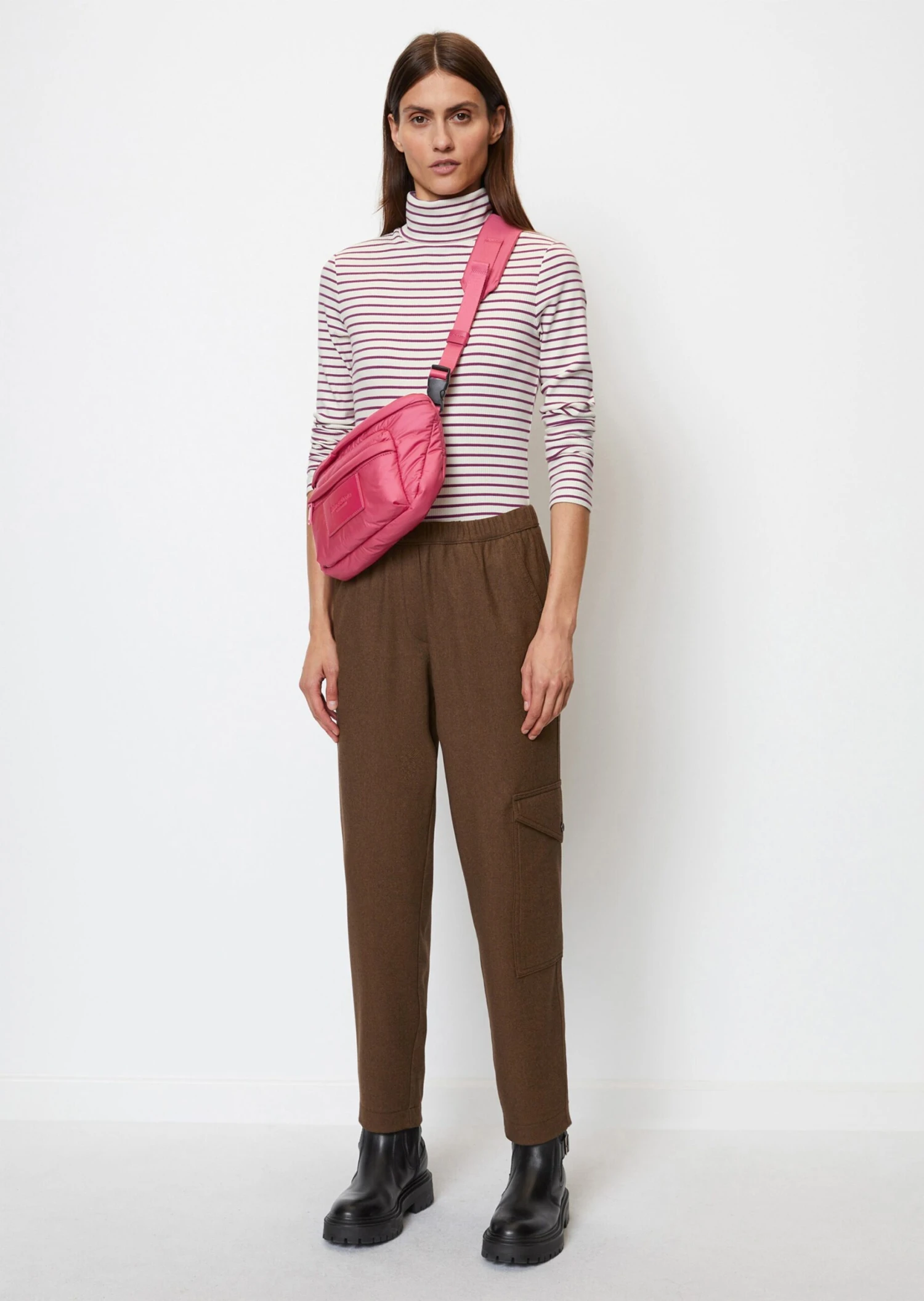 Marc O'Polo Slip-on Cargo Pants Regular Made From Viscose Wool Mix 1 Marc O'Polo Slip-on Cargo Pants Regular Made From Viscose Wool Mix