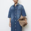 Marc O'Polo H-line Denim Dress Made Of Denim With A Cashmere Texture