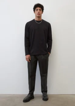 Marc O'Polo Relaxed Long Sleeve Top In Heavy Jersey Fabric