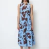 Marc O'Polo Sleeveless Maxi Dress With An All-over Print Made Of An Organic Cotton And Viscose Blend