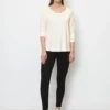 Marc O'Polo Elegant Jersey Long Sleeve Top In A Relaxed Fit From LENZING™ ECOVERO™