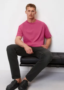 Marc O'Polo Round-neck T-shirt In A Relaxed Fit Made Of High-quality Heavy Jersey