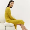 Marc O'Polo Knitted Dress Made Of A Blend Of Organic Cotton And Linen