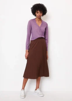 Marc O'Polo Flared Pleated Jersey Skirt Made Of Tencel™ Lyocell