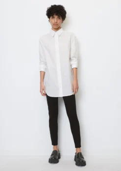 Marc O'Polo Boyfriend Shirt Blouse Oversize Made Of Cotton With A Paper-like Texture
