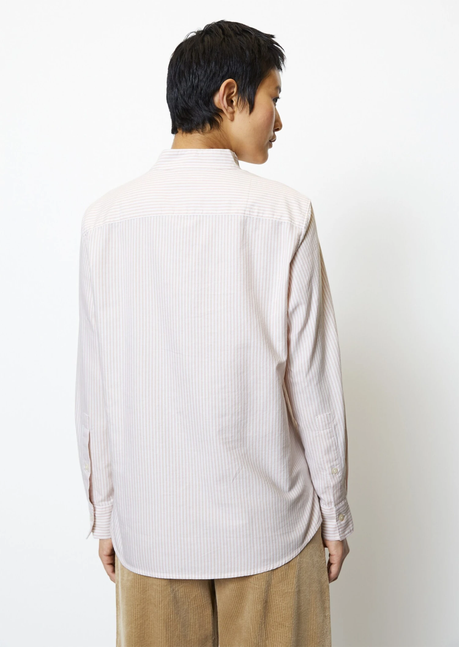 Marc O'Polo Striped Stand-up Collar Blouse Regular Made From Oxford Fabric 3 Marc O'Polo Striped Stand-up Collar Blouse Regular Made From Oxford Fabric – Bild 3