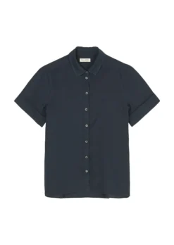 Marc O'Polo Short Sleeve Linen Blouse In An Exciting Mix Of Materials -Schlichte Eleganz 69c249edcd48bee2af54623d3a0d0ad5 scaled