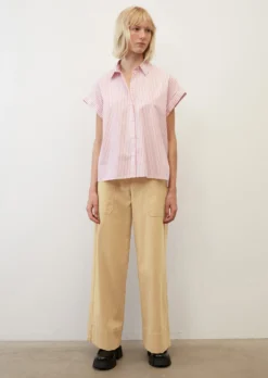 Marc O'Polo Striped Short Sleeve Blouse In Solid Paper Touch Cotton Fabric -Schlichte Eleganz 6af4e087857e820a4408b4c05ea90fb4 scaled