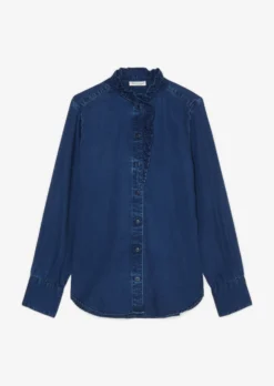 Marc O'Polo Jeans Ruffle Blouse Regular Made From TENCEL™ Lyocell -Schlichte Eleganz 6c590d4f63ed3e30f35a16079e259557 scaled