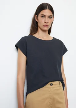 Marc O'Polo Waffle Jersey T-shirt In A Regular Fit From Organic Cotton Stretch
