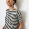 Marc O'Polo Striped T-shirt In A Slim Fit Made Of Organic Cotton Jersey