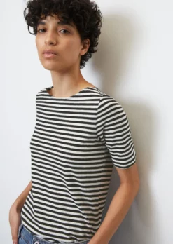 Marc O'Polo Striped T-shirt In A Slim Fit Made Of Organic Cotton Jersey