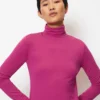 Marc O'Polo Long Sleeve Polo Neck Top, Regular Fit With TENCEL™ Modal