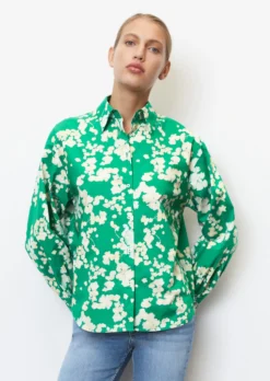 Marc O'Polo Blouse With Voluminous Sleeves In Paper Touch Poplin -Schlichte Eleganz 72d13164af715bbd0ae6ef113aeec6fa scaled