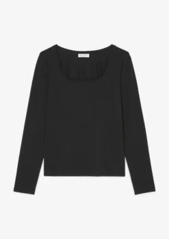 Marc O'Polo Longsleeve With Square Neckline Regular Made From OCS Blended TENCEL™ Lyocell -Schlichte Eleganz 72e656f07bd64e204950d8a40e8a2e95 scaled