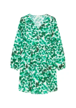 Marc O'Polo Short V-neck Dress With Voluminous Sleeves Made Of An Organic Cotton/lyocell Blend -Schlichte Eleganz 7341e01cc45d2c232be979239f2067e7 scaled