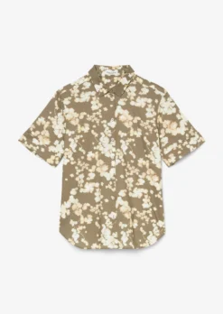 Marc O'Polo Short-sleeved Blouse With All-over Print In Paper Touch Poplin -Schlichte Eleganz 74945f29af76a054b774ebcecf24303a scaled