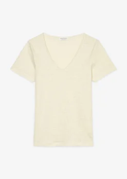 Marc O'Polo Linen V-neck T-shirt In A Regular Fit Made Of High-quality Jersey Fabric -Schlichte Eleganz 75b00ab6ac6731e21b7c2d1e03bc0575 scaled