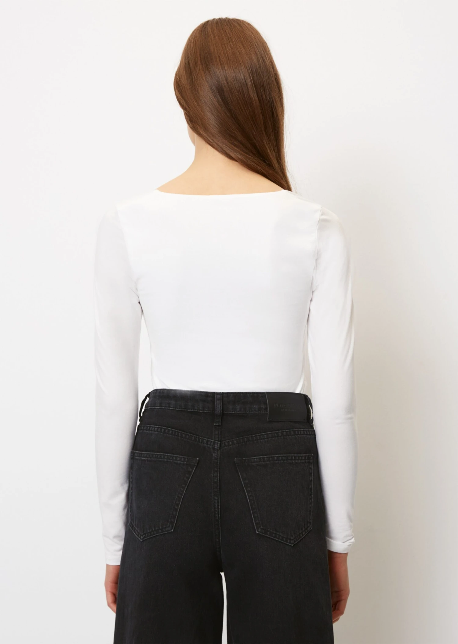 Marc O'Polo Long Sleeve Top In A Regular Fit With A Square Neckline Made Of Stretch Jersey 3 Marc O'Polo Long Sleeve Top In A Regular Fit With A Square Neckline Made Of Stretch Jersey – Bild 3