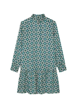 Marc O'Polo Short Print Shirt Blouse Dress Made From Viscose Twill -Schlichte Eleganz 790f8dedd4b367d6ac7183d103737abd scaled