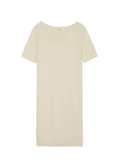 Marc O'Polo Relaxed Short-sleeved Knitted Dress In A Blend Of Organic Cotton, Viscose And Linen -Schlichte Eleganz 7a902df99c2acd3d2bdac9dc80e30477 scaled