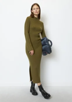 Marc O'Polo Ribbed Knit Dress Shaped With Viscose Content