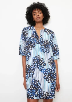 Marc O'Polo Print Beach Dress Made Of Crisp Cotton Voile