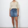 Marc O'Polo Short Denim Skirt Made Of Denim With A Cashmere Texture