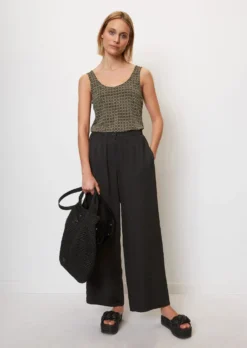 Marc O'Polo Patterned Sleeveless Top Made Of Stretch Viscose Jersey