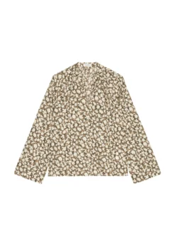 Marc O'Polo V-neck Blouse With An All-over Print Made Of Paper Touch Poplin -Schlichte Eleganz 7f6a93f6191973782f513d47473a8172 scaled