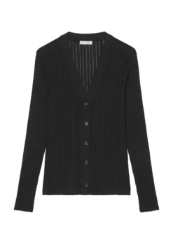 Marc O'Polo Pointelle Jersey V-neck Cardigan Made From Pure Organic Cotton -Schlichte Eleganz 7faa3748ba362e0789bd9b69a15e7cc1 scaled