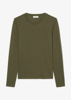 Marc O'Polo Long Sleeve Top With A Round Neckline, Regular Fit Made Of An Organic Cotton And Cupro Blend -Schlichte Eleganz 82e17251dacaf7b694ee0448e462a8cb scaled