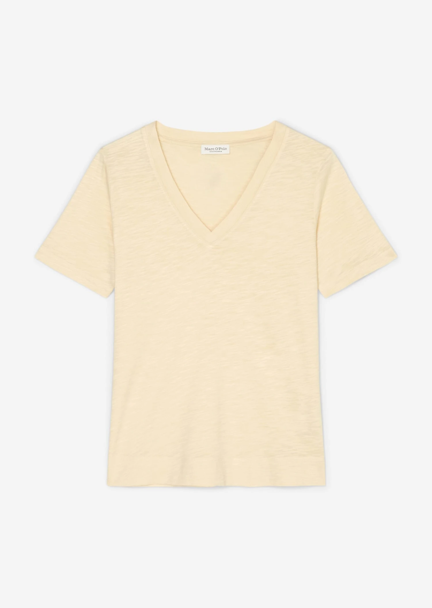 Marc O'Polo Slub Jersey V-neck T-shirt Made Of A Cotton/viscose Blend 7 Marc O'Polo Slub Jersey V-neck T-shirt Made Of A Cotton/viscose Blend – Bild 7