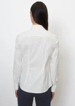Marc O'Polo Long-sleeved Blouse In Stretch Poplin Fabric -Schlichte Eleganz 85ff9072453433abcfe9bd0f1a914c68 scaled