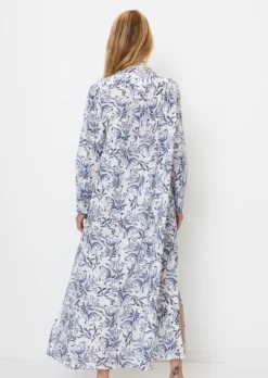 Marc O'Polo Patterned Maxi Blouse Dress Made Of Crisp Cotton Voile -Schlichte Eleganz 890658fb3d660102684d899aa9b62988 scaled
