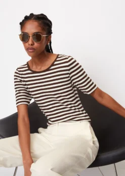 Marc O'Polo Striped T-shirt Regular Made Of Organic Cotton Jersey