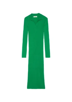 Marc O'Polo Rib Knit Dress With A Polo Collar Made Of An Organic Cotton And Linen Blend -Schlichte Eleganz 8d092e24091747378befeca8d9edca73 scaled