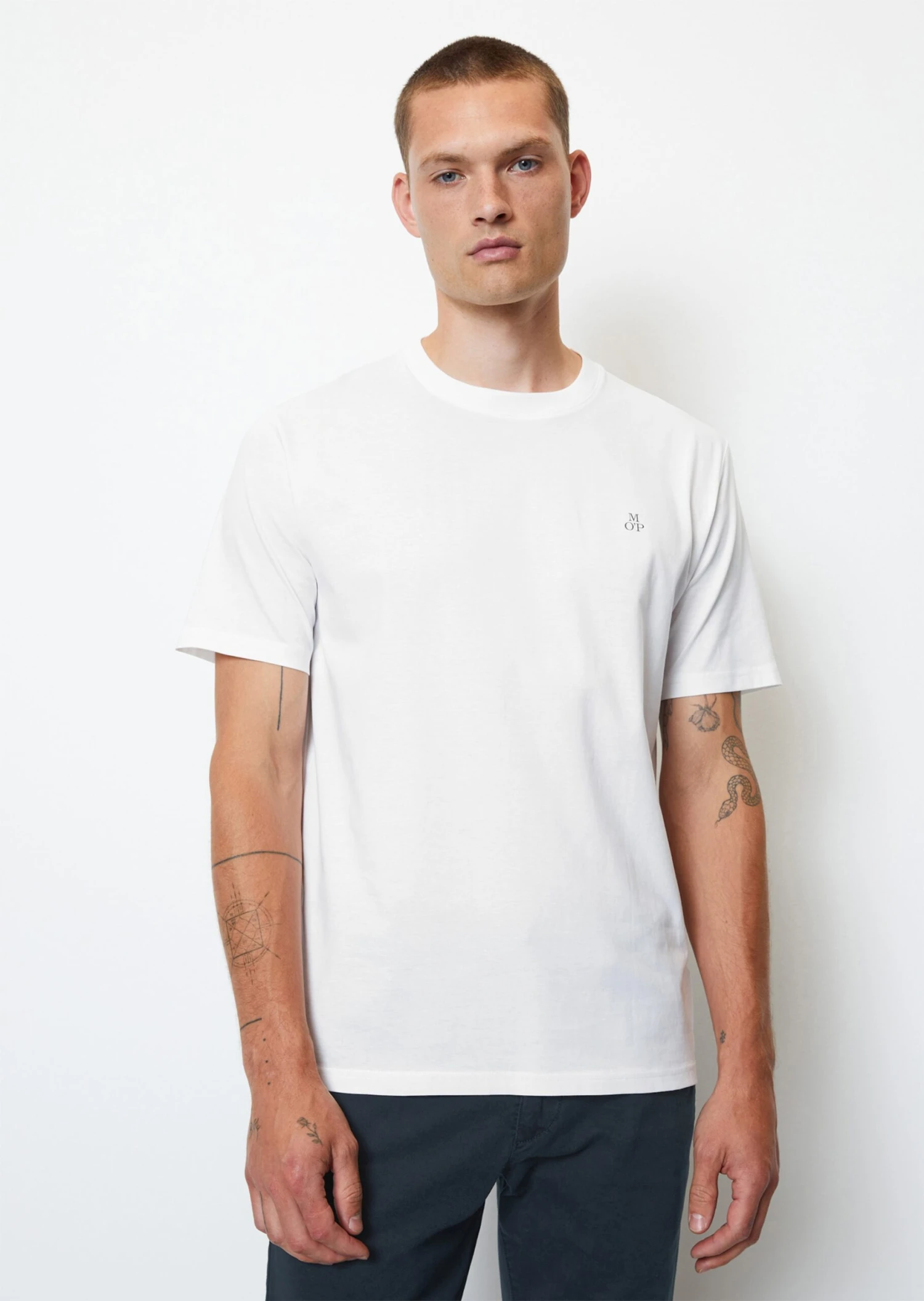 Marc O'Polo Double Pack Of Crew Neck T-shirts In A Regular Fit Made From Pure Organic Cotton 1 Marc O'Polo Double Pack Of Crew Neck T-shirts In A Regular Fit Made From Pure Organic Cotton