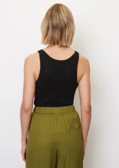 Marc O'Polo Pointelle Jersey Sleeveless Top Made From Pure Organic Cotton -Schlichte Eleganz 8e1baf9dfe664ee21893e6b21355e5b1 scaled