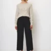 Marc O'Polo Wide Trousers In Interlock Jersey Made Of A Stretchy Organic Cotton Blend