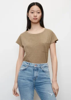 Marc O'Polo T-shirt With A Breast Pocket, Loose Fit Made Of A Cotton/viscose Blend