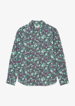 Marc O'Polo Flared Blouse With Allover Print Made Of Paper Touch Poplin -Schlichte Eleganz 8f0a48473e22c70d8d55c5ee48116b7c scaled