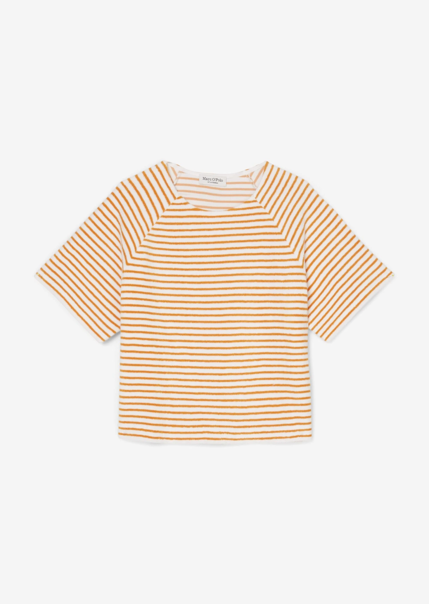 Marc O'Polo Striped Short Sleeve Terry Sweatshirt In A Regular Fit In An Organic Cotton Blend 7 Marc O'Polo Striped Short Sleeve Terry Sweatshirt In A Regular Fit In An Organic Cotton Blend – Bild 7