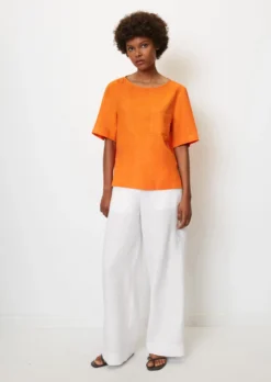 Marc O'Polo Linen Blouse Top Back Made Of Cotton Voile -Schlichte Eleganz 916dfaec47b39b4b7aaa33424d055d73 scaled