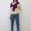 Marc O'Polo Striped Long-sleeved Top Made Of Interlock Jersey