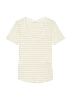 Marc O'Polo Striped V-neck T-shirt In A Regular Fit In Organic Cotton Slub Jersey 16 Marc O'Polo Striped V-neck T-shirt In A Regular Fit In Organic Cotton Slub Jersey -Schlichte Eleganz 9a06c0b2b4232bd427508e43e33e7b6f scaled