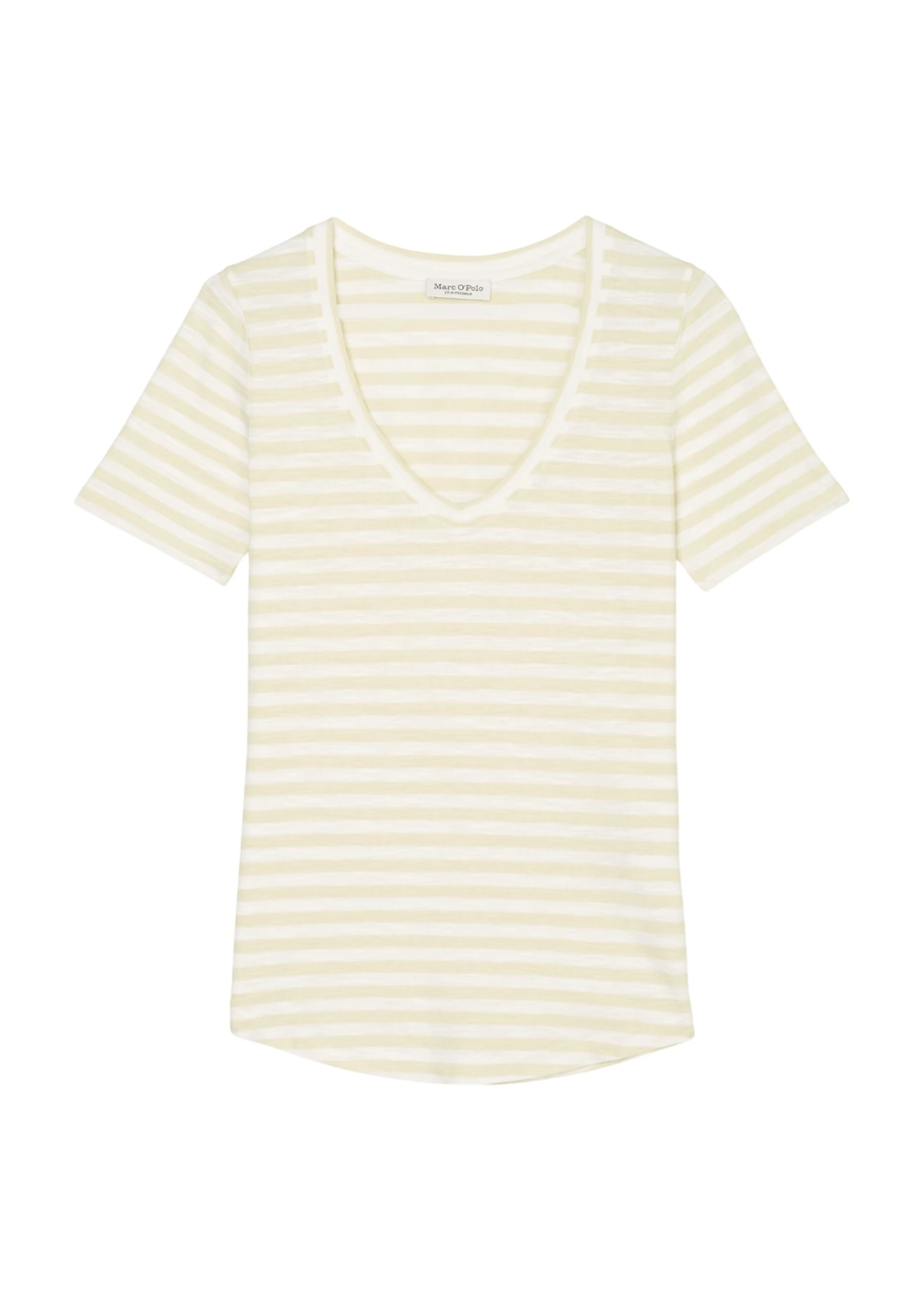 Marc O'Polo Striped V-neck T-shirt In A Regular Fit In Organic Cotton Slub Jersey 8 Marc O'Polo Striped V-neck T-shirt In A Regular Fit In Organic Cotton Slub Jersey – Bild 8