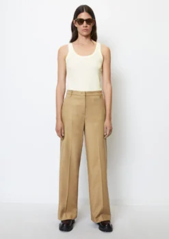 Marc O'Polo Trousers With A Straight Leg Made Of Soft Stretch Cotton And Viscose