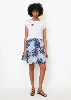 Marc O'Polo Short, Wide Skirt Made Of Cotton Voile Fabric