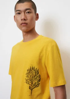Marc O'Polo Printed T-shirt, Regular Fit Made Of A Blend Of Organic Cotton And Linen